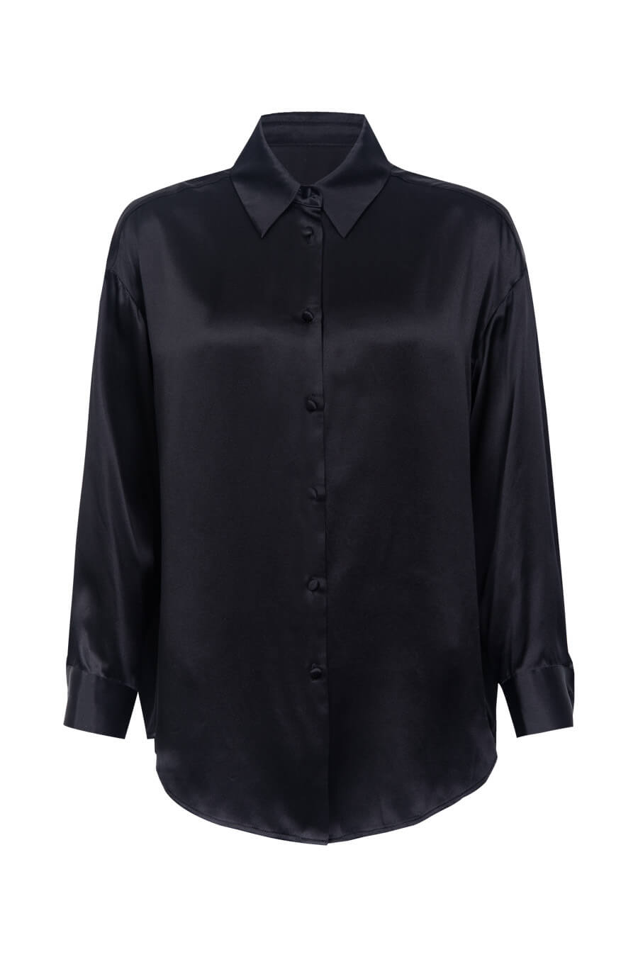 Silk shirt in black