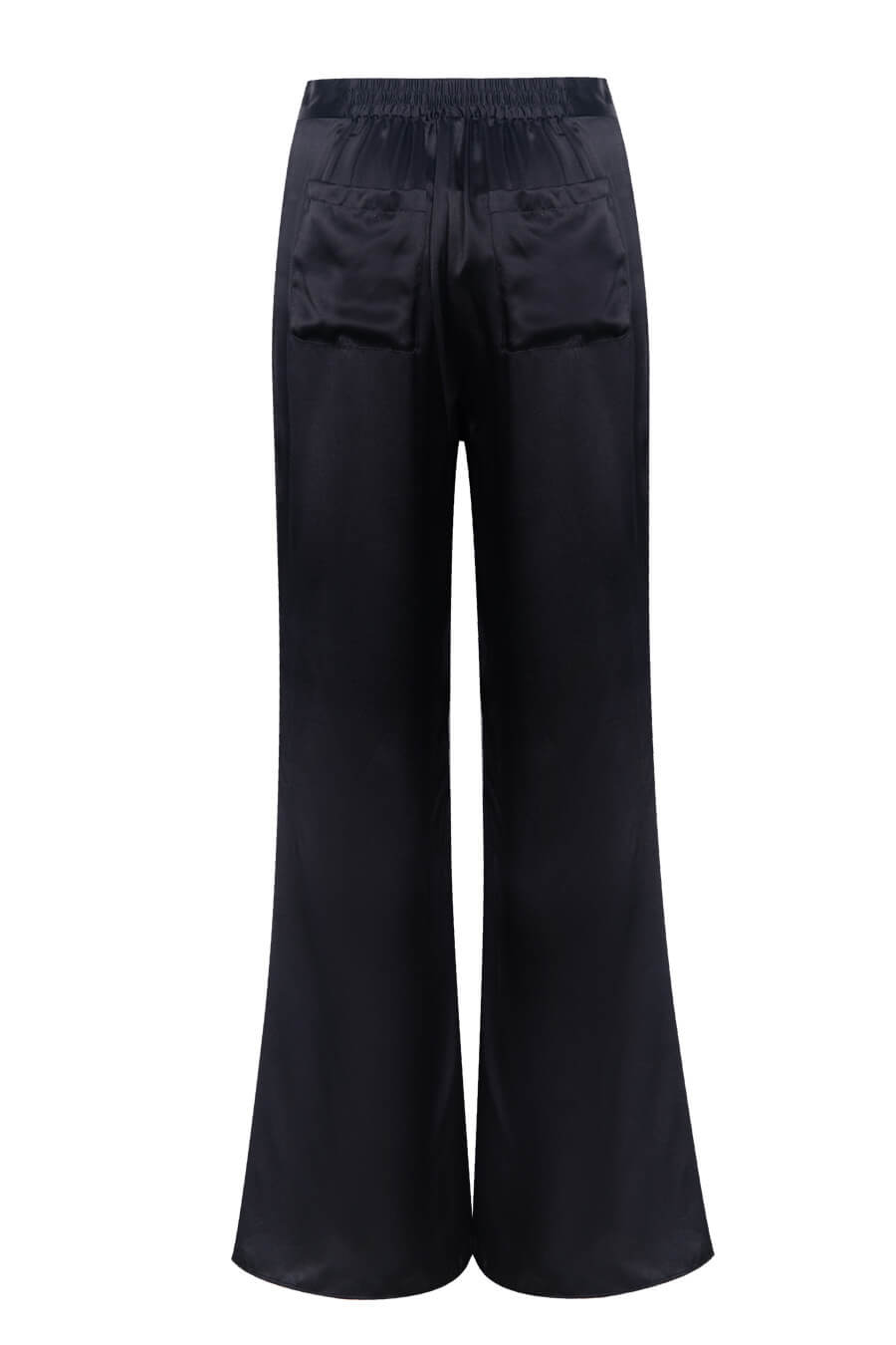 Silk pants in black