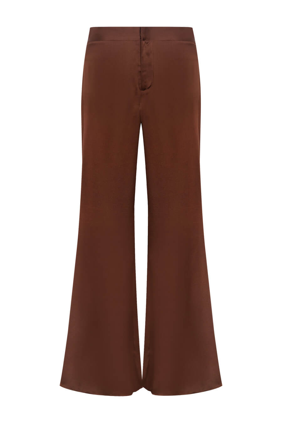 Silk pants in brown